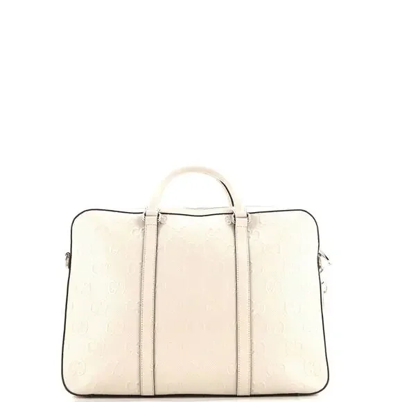 Gucci Briefcase Gg Embossed Perforated #228713G10B - Picture 3 of 6